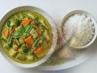 Curry vert tofu