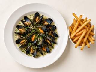 Moules marinières et frites