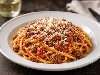 Pâtes au steak haché sauce tomate