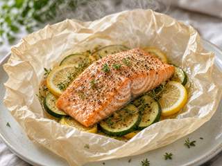 Saumon en papillote citron