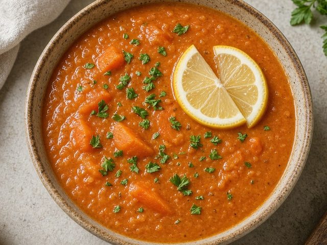 Soupe lentilles citron