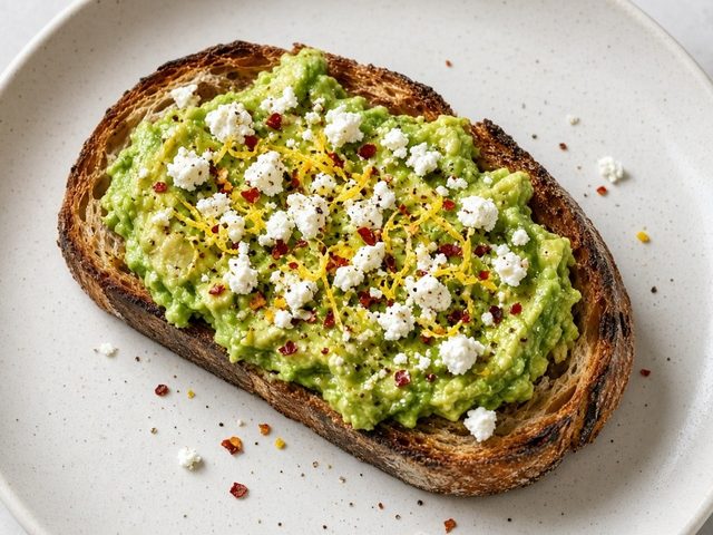 Toast avocat feta